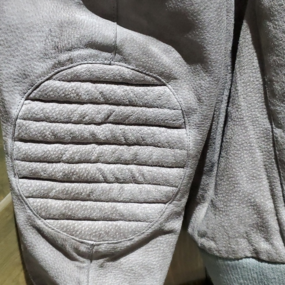 VINTAGE 80S 90S SERGIO VALENTE GENUINE LEATHER SUEDE BOMBER JACKET GRAY Moto - Picture 7 of 11